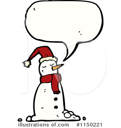 Royalty-Free (RF) Snowman Clipart Illustration by lineartestpilot - Stock Sample #1150221