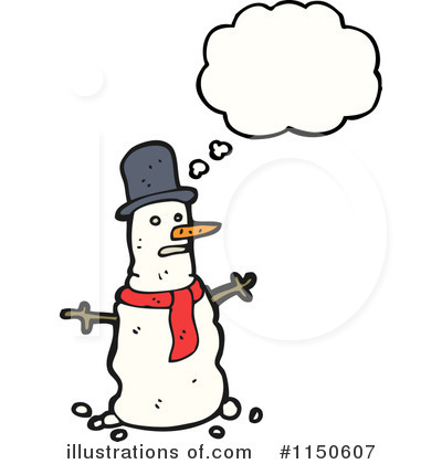 Royalty-Free (RF) Snowman Clipart Illustration by lineartestpilot - Stock Sample #1150607