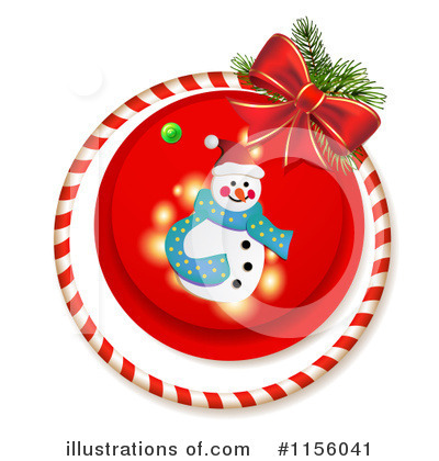 Royalty-Free (RF) Snowman Clipart Illustration by merlinul - Stock Sample #1156041