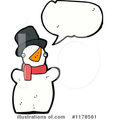 Royalty-Free (RF) Snowman Clipart Illustration by lineartestpilot - Stock Sample #1178561