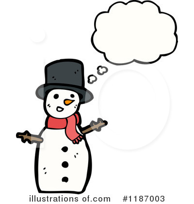 Royalty-Free (RF) Snowman Clipart Illustration by lineartestpilot - Stock Sample #1187003