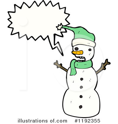 Royalty-Free (RF) Snowman Clipart Illustration by lineartestpilot - Stock Sample #1192355