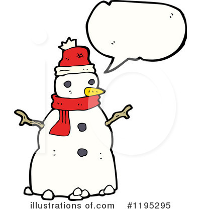 Royalty-Free (RF) Snowman Clipart Illustration by lineartestpilot - Stock Sample #1195295