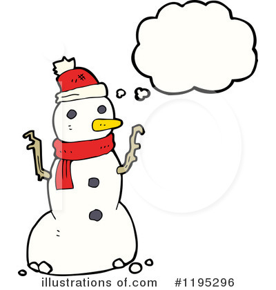 Royalty-Free (RF) Snowman Clipart Illustration by lineartestpilot - Stock Sample #1195296