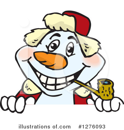 Royalty-Free (RF) Snowman Clipart Illustration by Dennis Holmes Designs - Stock Sample #1276093