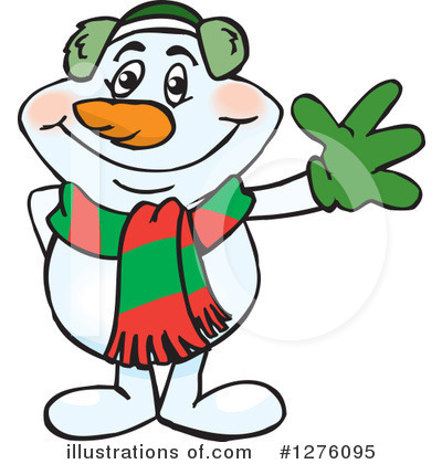 Royalty-Free (RF) Snowman Clipart Illustration by Dennis Holmes Designs - Stock Sample #1276095