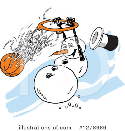 Royalty-Free (RF) Snowman Clipart Illustration by Johnny Sajem - Stock Sample #1278686