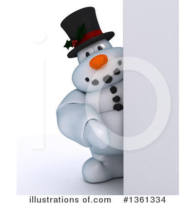 Royalty-Free (RF) Snowman Clipart Illustration by KJ Pargeter - Stock Sample #1361334