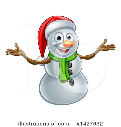 Royalty-Free (RF) Snowman Clipart Illustration by AtStockIllustration - Stock Sample #1427632