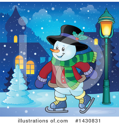 Ice Skating Clipart #1430831 by visekart