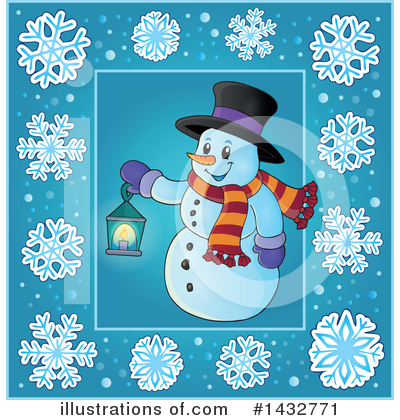 Royalty-Free (RF) Snowman Clipart Illustration by visekart - Stock Sample #1432771