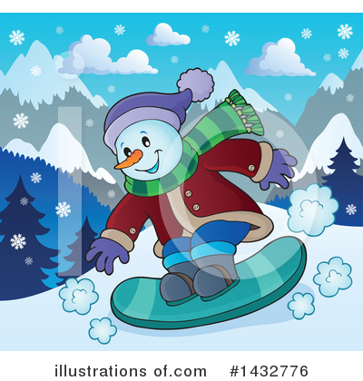 Snowboarding Clipart #1432776 by visekart