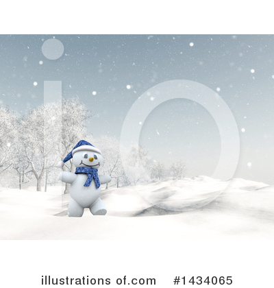 Royalty-Free (RF) Snowman Clipart Illustration by KJ Pargeter - Stock Sample #1434065