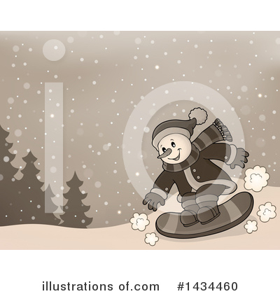 Snowboarding Clipart #1434460 by visekart