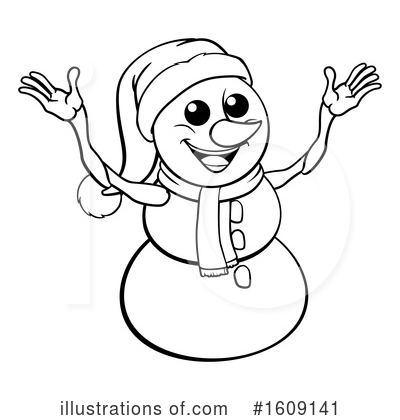 Royalty-Free (RF) Snowman Clipart Illustration by AtStockIllustration - Stock Sample #1609141