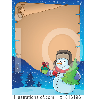 Royalty-Free (RF) Snowman Clipart Illustration by visekart - Stock Sample #1616196
