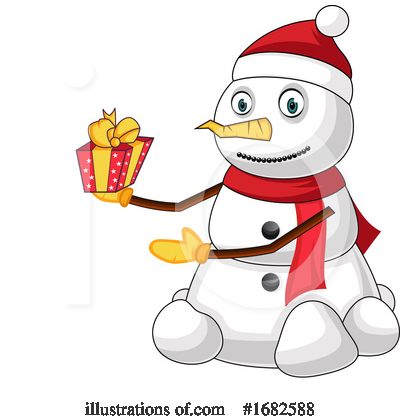 Royalty-Free (RF) Snowman Clipart Illustration by Morphart Creations - Stock Sample #1682588