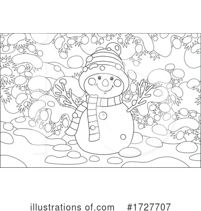 Royalty-Free (RF) Snowman Clipart Illustration by Alex Bannykh - Stock Sample #1727707