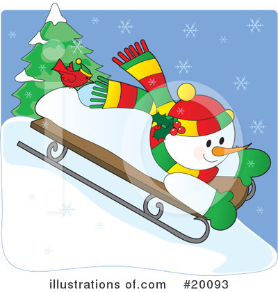 Sledding Clipart #20093 by Maria Bell