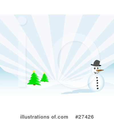 Royalty-Free (RF) Snowman Clipart Illustration by KJ Pargeter - Stock Sample #27426