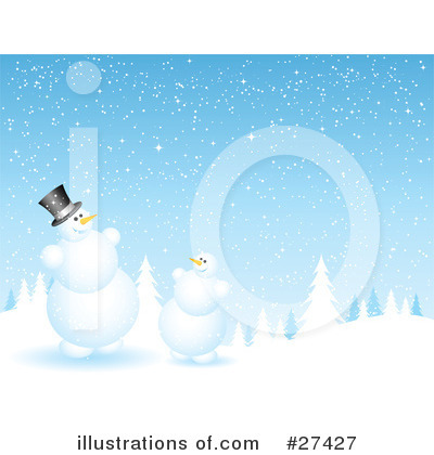 Royalty-Free (RF) Snowman Clipart Illustration by KJ Pargeter - Stock Sample #27427