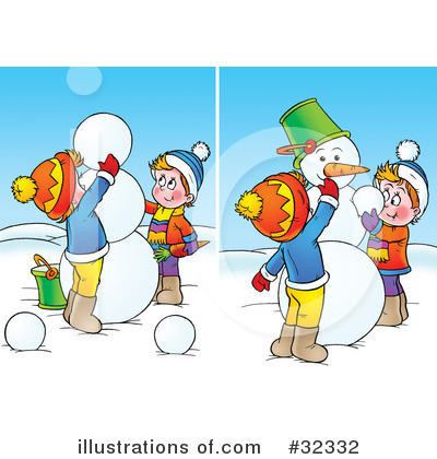 Royalty-Free (RF) Snowman Clipart Illustration by Alex Bannykh - Stock Sample #32332