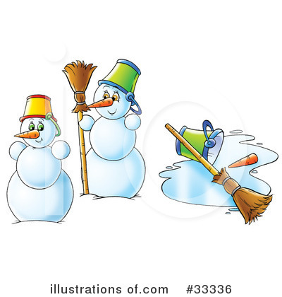 Royalty-Free (RF) Snowman Clipart Illustration by Alex Bannykh - Stock Sample #33336