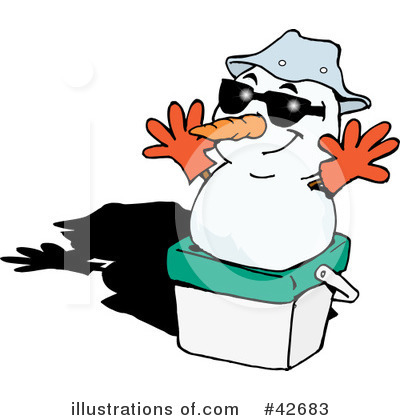 Royalty-Free (RF) Snowman Clipart Illustration by Dennis Holmes Designs - Stock Sample #42683