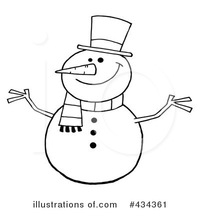 Royalty-Free (RF) Snowman Clipart Illustration by Hit Toon - Stock Sample #434361
