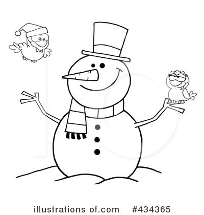 Royalty-Free (RF) Snowman Clipart Illustration by Hit Toon - Stock Sample #434365