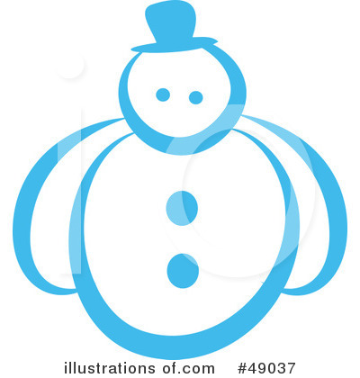 Royalty-Free (RF) Snowman Clipart Illustration by Prawny - Stock Sample #49037