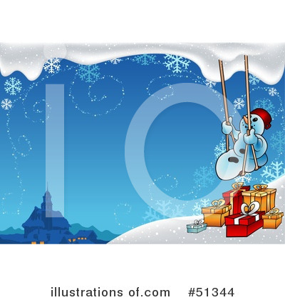 Royalty-Free (RF) Snowman Clipart Illustration by dero - Stock Sample #51344