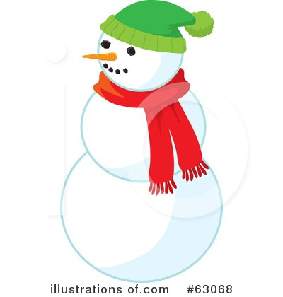 Royalty-Free (RF) Snowman Clipart Illustration by Rosie Piter - Stock Sample #63068