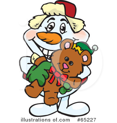 Royalty-Free (RF) Snowman Clipart Illustration by Dennis Holmes Designs - Stock Sample #65227