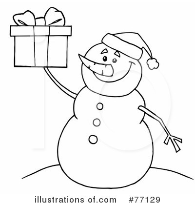 Snowman Clipart #77129 - Illustration by Hit Toon