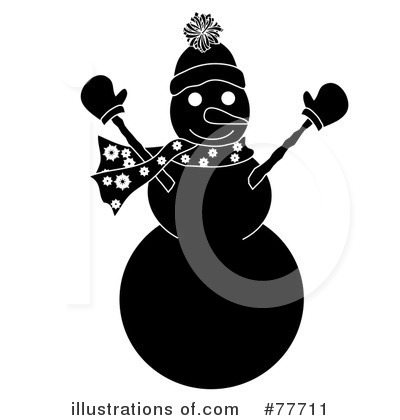 Royalty-Free (RF) Snowman Clipart Illustration by Pams Clipart - Stock Sample #77711