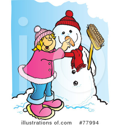 Royalty-Free (RF) Snowman Clipart Illustration by Snowy - Stock Sample #77994