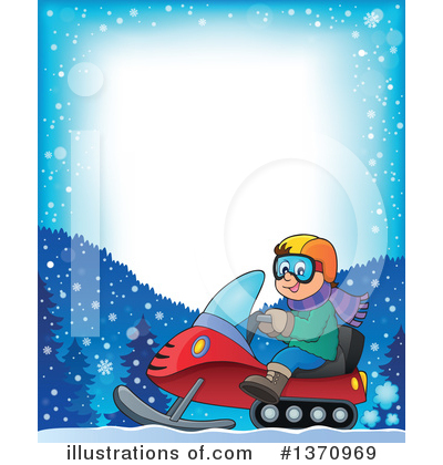 Royalty-Free (RF) Snowmobile Clipart Illustration by visekart - Stock Sample #1370969