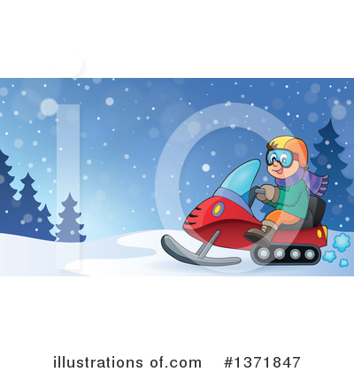 Snowmobile Clipart #1371847 by visekart