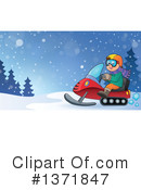 Snowmobile Clipart #1371847 by visekart