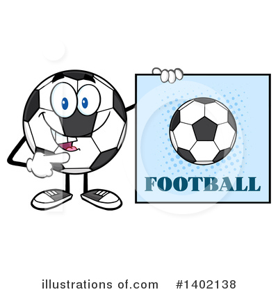 Royalty-Free (RF) Soccer Ball Character Clipart Illustration by Hit Toon - Stock Sample #1402138