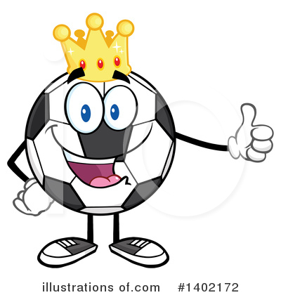 Royalty-Free (RF) Soccer Ball Character Clipart Illustration by Hit Toon - Stock Sample #1402172