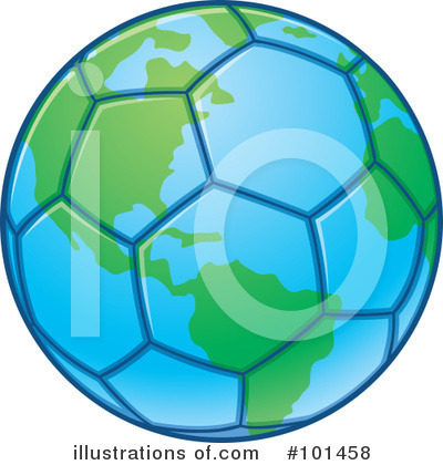 Royalty-Free (RF) Soccer Ball Clipart Illustration by John Schwegel - Stock Sample #101458