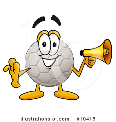 Royalty-Free (RF) Soccer Ball Clipart Illustration by Mascot Junction - Stock Sample #10418