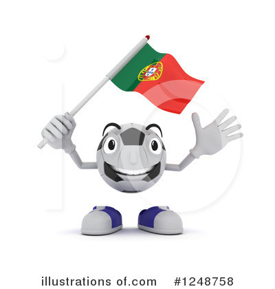 Royalty-Free (RF) Soccer Ball Mascot Clipart Illustration by KJ Pargeter - Stock Sample #1248758