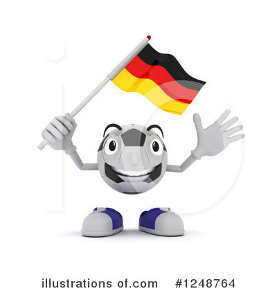 Royalty-Free (RF) Soccer Ball Mascot Clipart Illustration by KJ Pargeter - Stock Sample #1248764