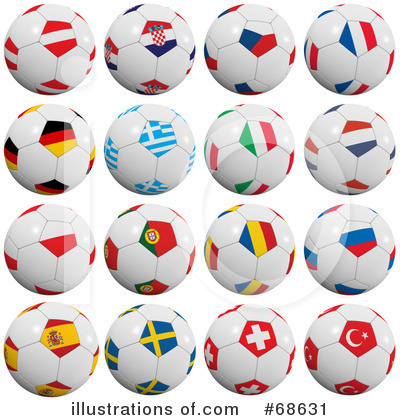 Royalty-Free (RF) Soccer Balls Clipart Illustration by stockillustrations - Stock Sample #68631