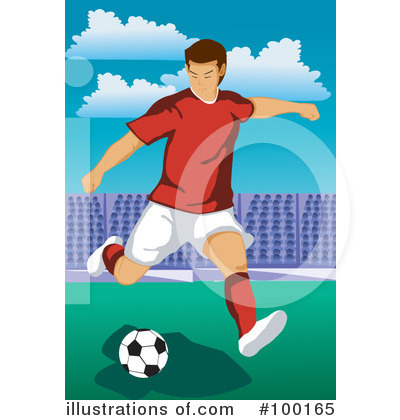 Royalty-Free (RF) Soccer Clipart Illustration by mayawizard101 - Stock Sample #100165