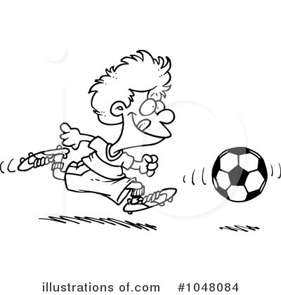 Royalty-Free (RF) Soccer Clipart Illustration by toonaday - Stock Sample #1048084