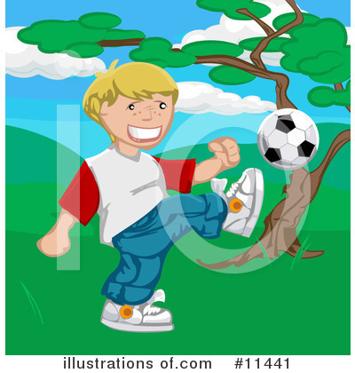 Royalty-Free (RF) Soccer Clipart Illustration by AtStockIllustration - Stock Sample #11441